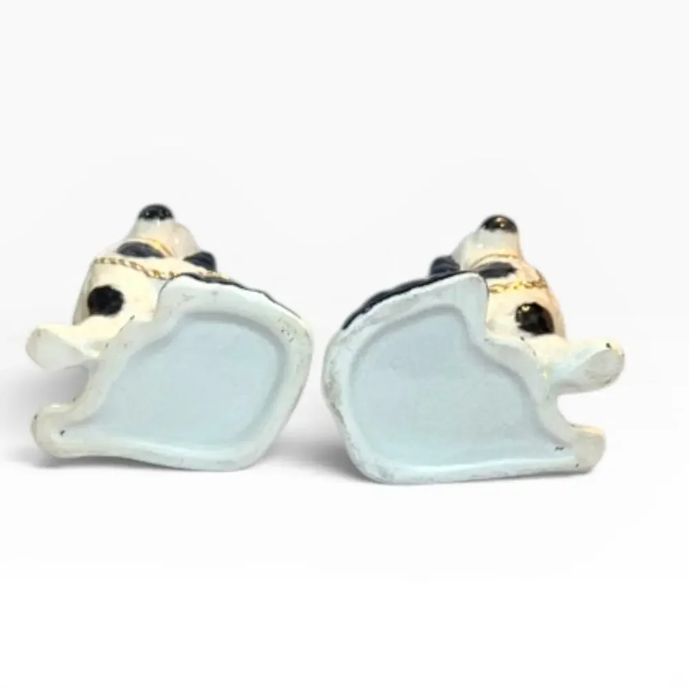 Antique Victorian Staffordshire Spaniel Dogs Pair 9